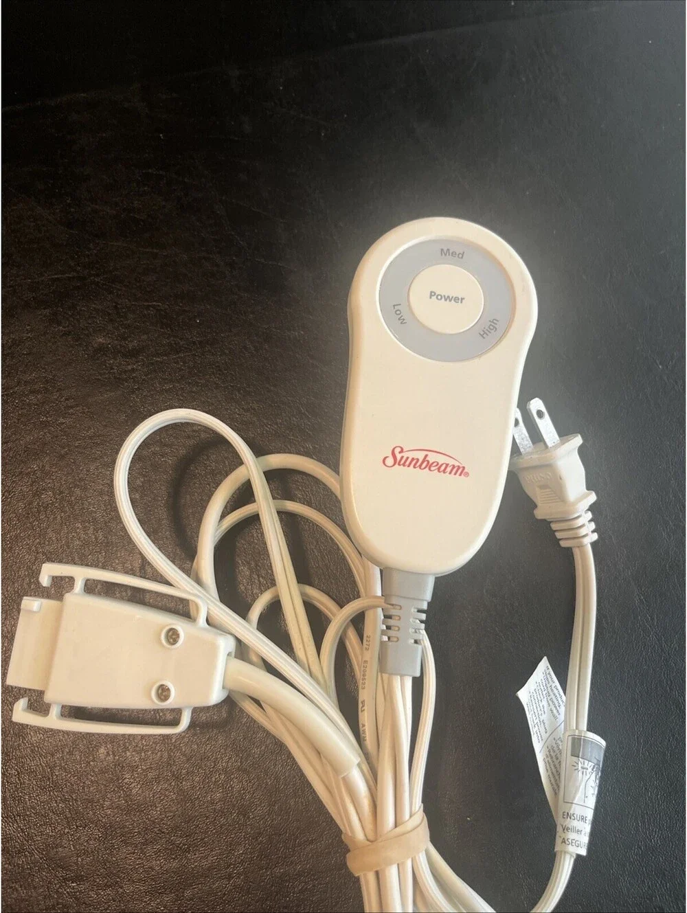 Sunbeam Style M85P M85AP E23623SP Electric Blanket Control 180W 3-Prong Cord
